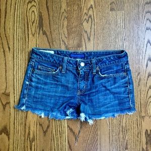 Denim cut off shorts